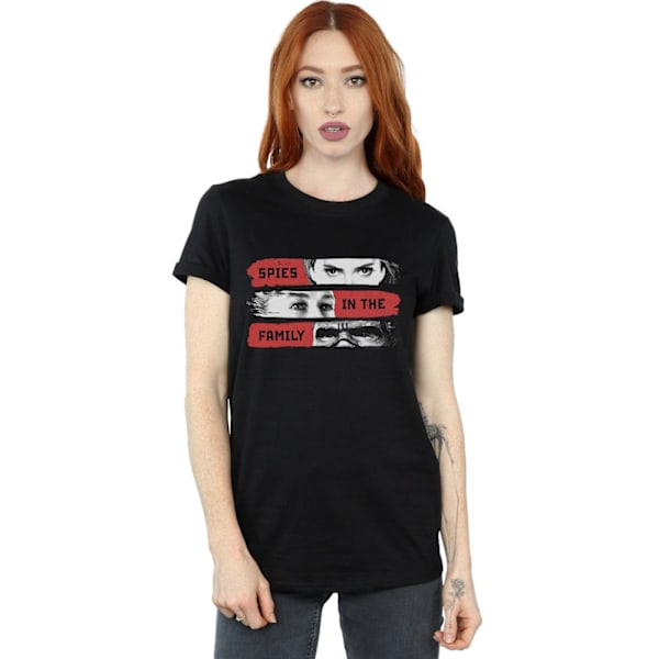 Marvel Dam/Damer Black Widow Film Spies In The Family Bomull Boyfriend T-Shirt XXL Svart Black XXL