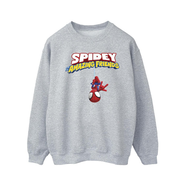 Marvel Herr Spider-Man Hängande Upp och Ner Sweatshirt S Sport Sports Grey S