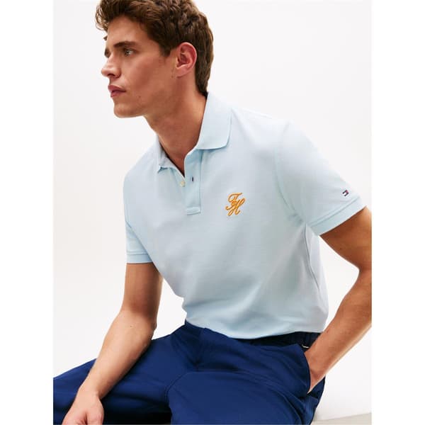 Tommy Hilfiger Pikétröja för män L Blå Blue L