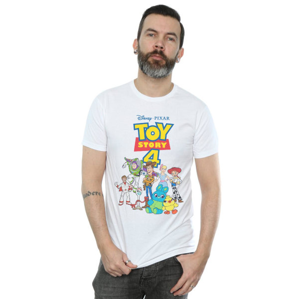 Disney Mens Toy Story 4 Crew T-Shirt 3XL Vit White 3XL