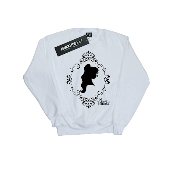 Disney Princess Girls Belle Silhouette Sweatshirt 5-6 år Vit White 5-6 Years