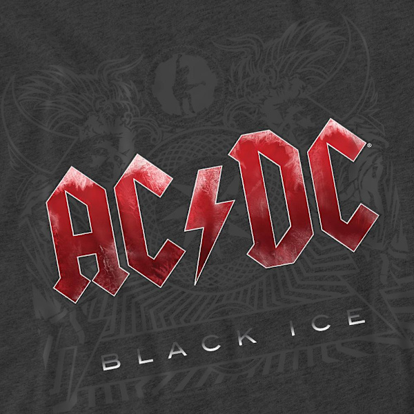 AC/DC Unisex Vuxen Black Ice T-Shirt S Kolgrå Charcoal S