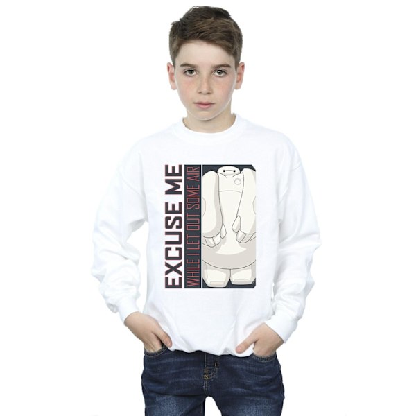 Disney Boys Big Hero 6 Baymax Excuse Me Some Air Sweatshirt 7-8 White 7-8 Years