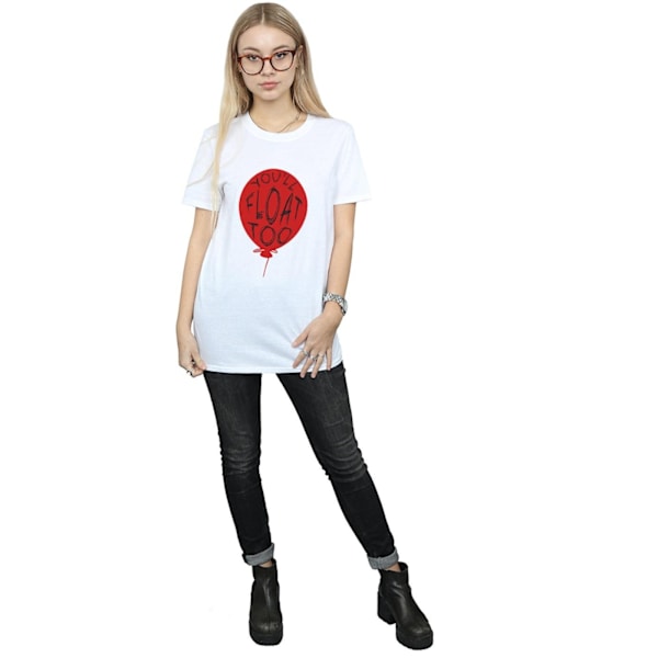 It Dam/Damer Pennywise You´ll Float Too Bomull Boyfriend T- White M