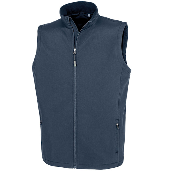Result Äkta Återvunnen Herr Softshell Tryckbar Väst L Navy L