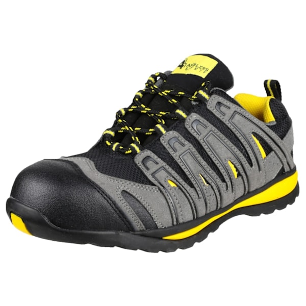Amblers Safety FS42C Säkerhetssko / Herrskor 8 UK Svart/Grå Black/Grey/Yellow 8 UK