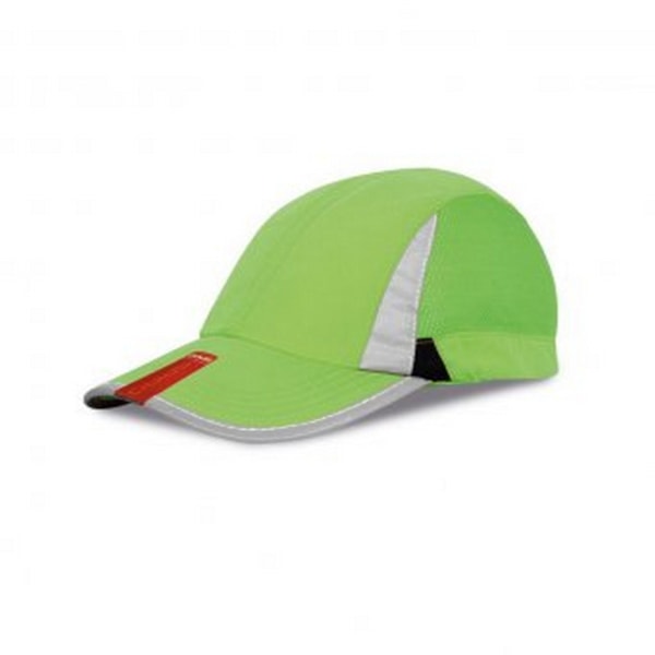 Spiro Unisex 2 Panel Sport Baseball Cap En storlek Lime/Svart Lime/Black One size