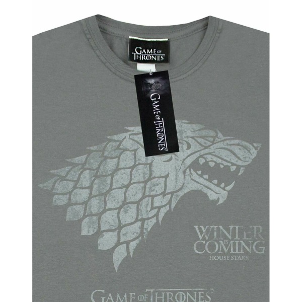 Game Of Thrones Dam/Dam Stark Winter Is Coming T-shirt M Charcoal M
