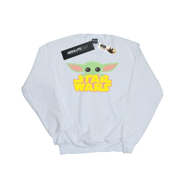 Star Wars Mens The Mandalorian The Child And Logo Sweatshirt L White L