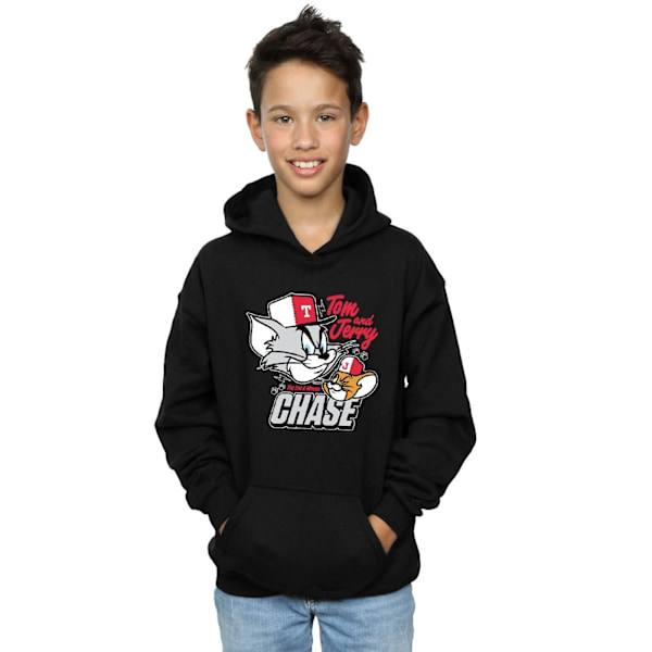 Tom Och Jerry Pojkar Katt & Musjakt Hoodie 7-8 År Svart Black 7-8 Years