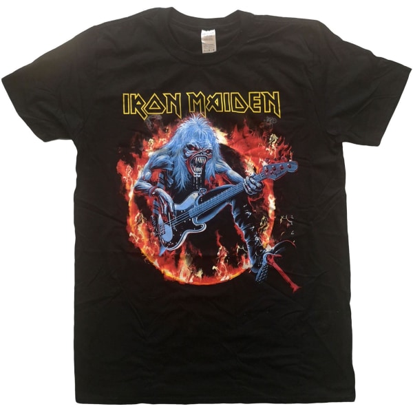 Iron Maiden Unisex Vuxen Fear Live Flames T-shirt S Svart Black S