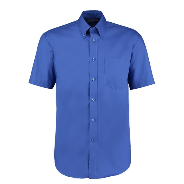Kustom Kit Herr Kortärmad Corporate Oxford Skjorta 19 tum Roya Royal Blue 19inch