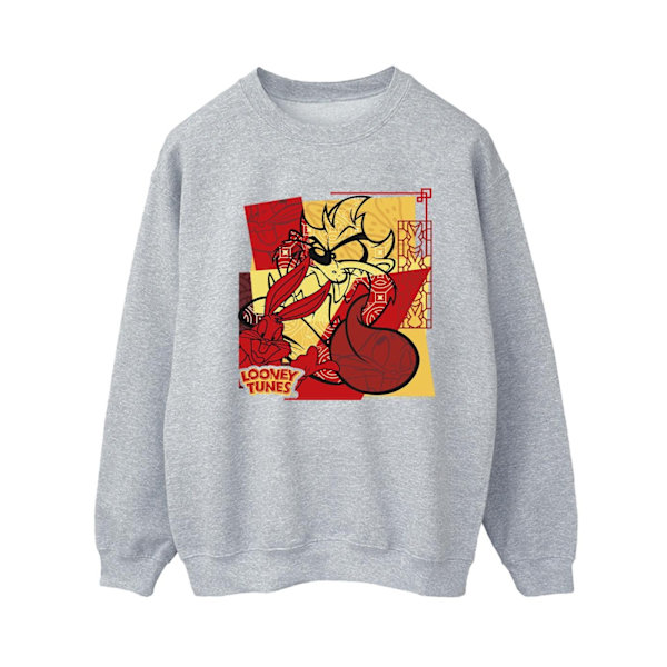 Looney Tunes Dam/Damer Taz Bugs Kanin Nyår Sweatshirt Sports Grey L