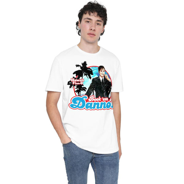 Hawaii Five-0 Herr Book Em Danno T-Shirt 4XL Vit White 4XL
