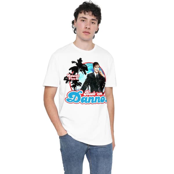 Hawaii Five-0 Herr Book Em Danno T-Shirt XXL Vit White XXL