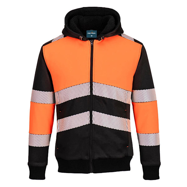 Portwest PW3 Klass 1 Vinterhoodie för män 4XL Orange/Svart Orange/Black 4XL