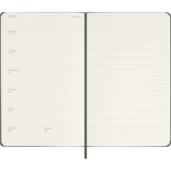 Moleskine 2025 Mjukt Omslag Planner One Size Myrtle Green Myrtle Green One Size