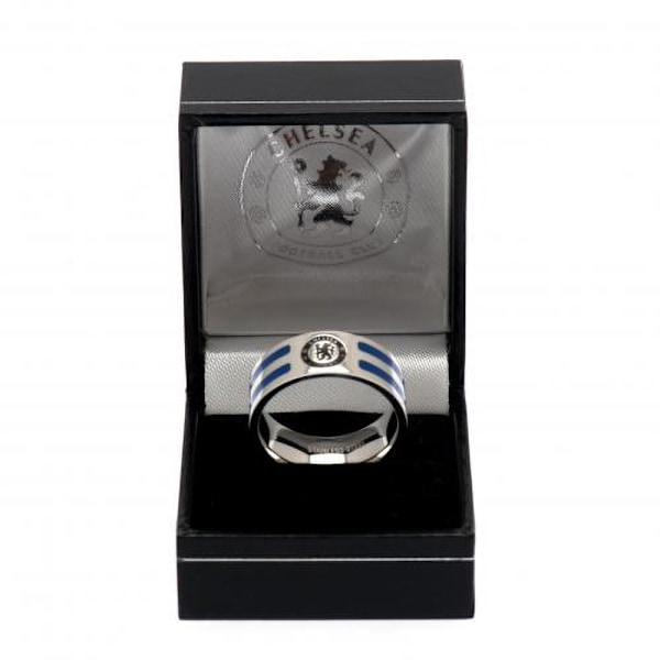 Chelsea FC Färg Stripe Ring Liten Silver/Blå Silver/Blue Small