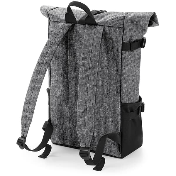 BagBase Block Roll-Top Ryggsäck One Size Grey Marl/Black Grey Marl/Black One Size