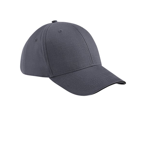 Beechfield Vuxen Unisex Athleisure Bomull Baseball Cap (2-pack) Graphite Grey/Black One Size