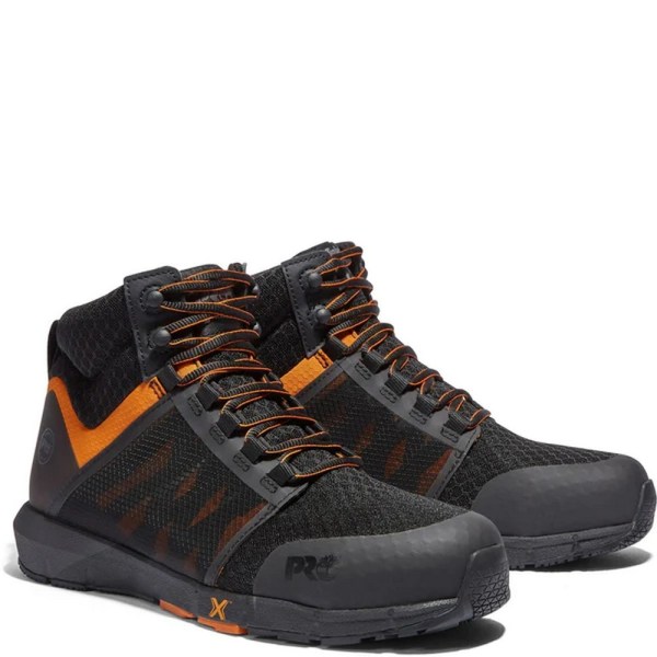 Timberland Pro Mens Radius Non Marking Ankle Boots 10 UK Svart/ Black/Orange 10 UK