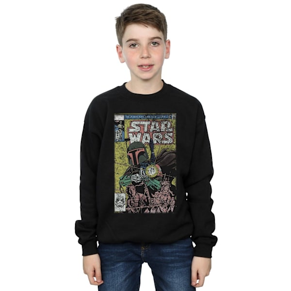 Star Wars Boys Boba Fett Comic Sweatshirt 5-6 år Svart Black 5-6 Years