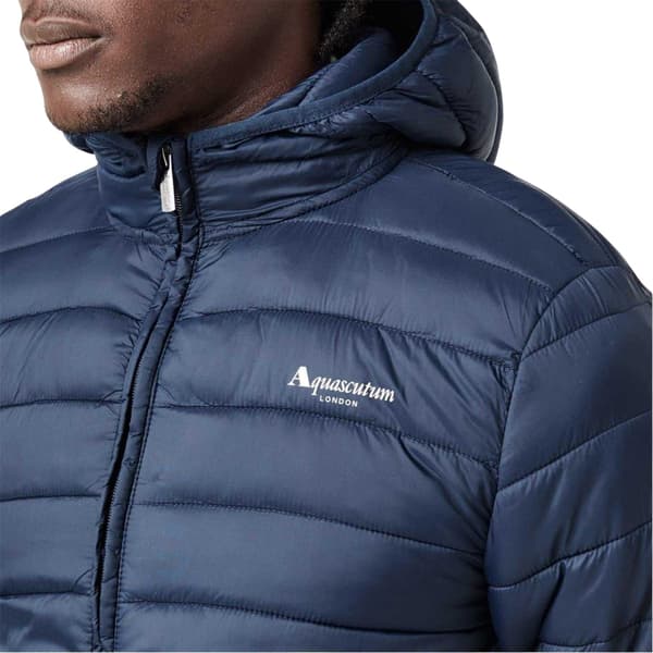 Aquascutum Herr Logotyp Pufferjacka M Marinblå Navy M