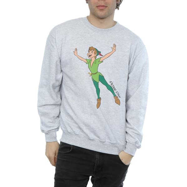 Disney Herr Klassisk Flygande Peter Pan Tröja M Ljusgrå Heather Grey M