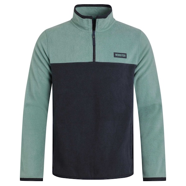 Weird Fish Tristan Micro Quarter Zip Fleece Top för män XL Mineral Mineral Blue XL