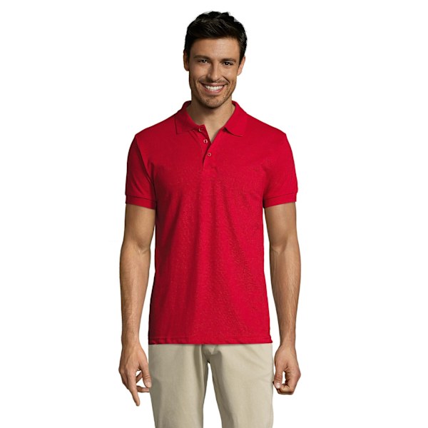 SOLs Prime Pique Plain Kortärmad Poloskjorta 5XL Röd Red 5XL