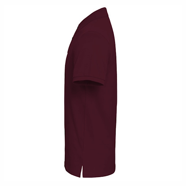 Asquith & Fox Herr Enfärgad Kortärmad Pikétröja 2XL Burgundy Burgundy 2XL