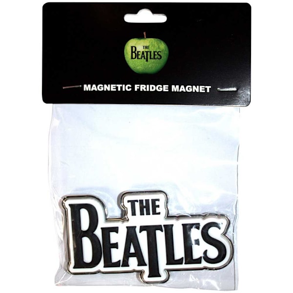 The Beatles Drop T Logotyp Kylskåpsmagnet En Storlek Svart Black One Size