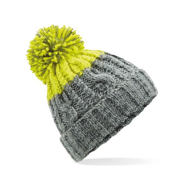 Beechfield Unisex Adult Apres Beanie One Size Light Grey/Citron Light Grey/Citron One Size