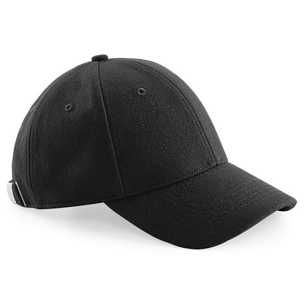 Beechfield Unisex Melton Wool 6 Panel Cap En storlek Svart Black One size