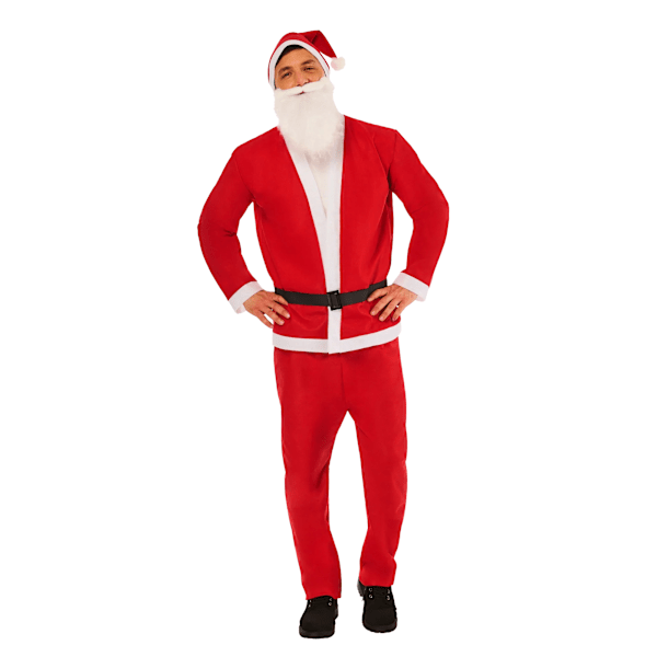 Bristol Novelty Unisex Vuxen Jultomte Kostym L-XL Röd/Vit Red/White L-XL