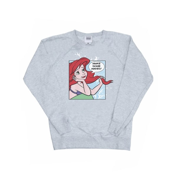 Disney Princess Dam/Dam Ariel Pop Art Sweatshirt S Heathe Heather Grey S