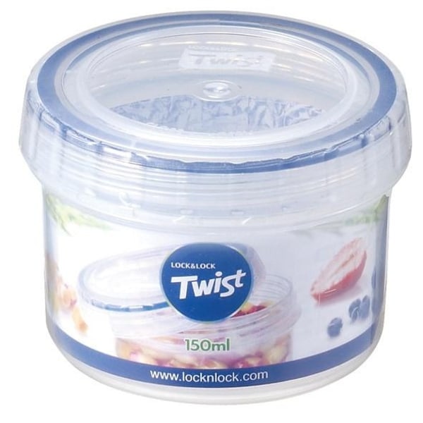 Lock & Lock Twist Rund 150ml Matlåda En Storlek Genomskinlig/Blå Clear/Blue One Size