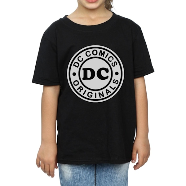 DC Comics Girls DC Originals Logo Bomull T-shirt 7-8 år Svart Black 7-8 Years