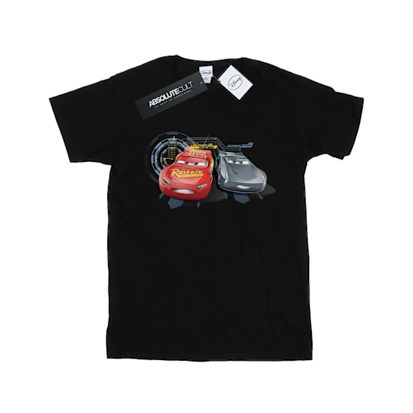 Disney Dam/Damer Cars Lightning Vs Storm Bomull Boyfriend T-shirt Black S