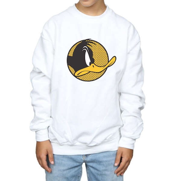 Looney Tunes Pojkar Daffy Duck Prickig Profil Sweatshirt 5-6 År White 5-6 Years
