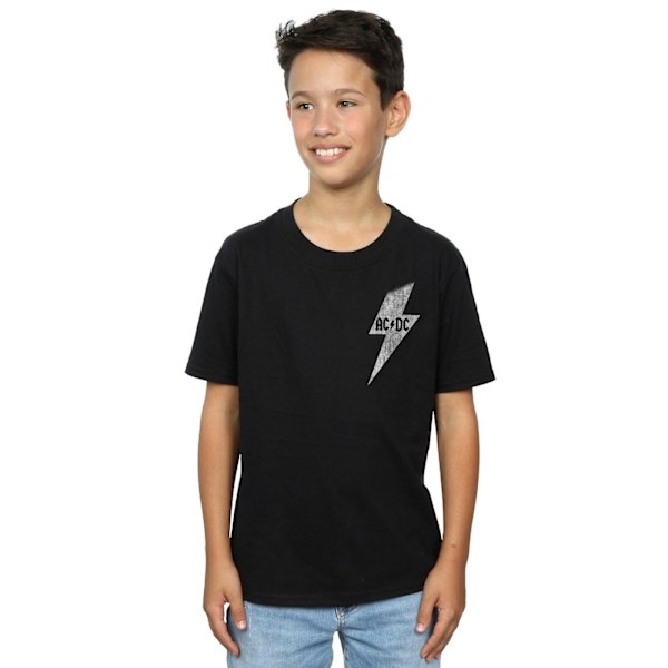 AC/DC Pojkar Lightning Bolt T-Shirt 7-8 År Svart Black 7-8 Years