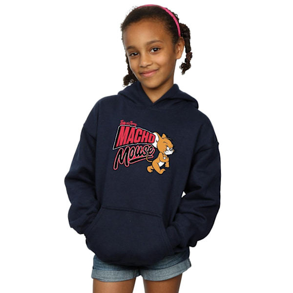 Tom And Jerry Girls Macho Mouse Hoodie 9-11 år Marinblå Navy Blue 9-11 Years