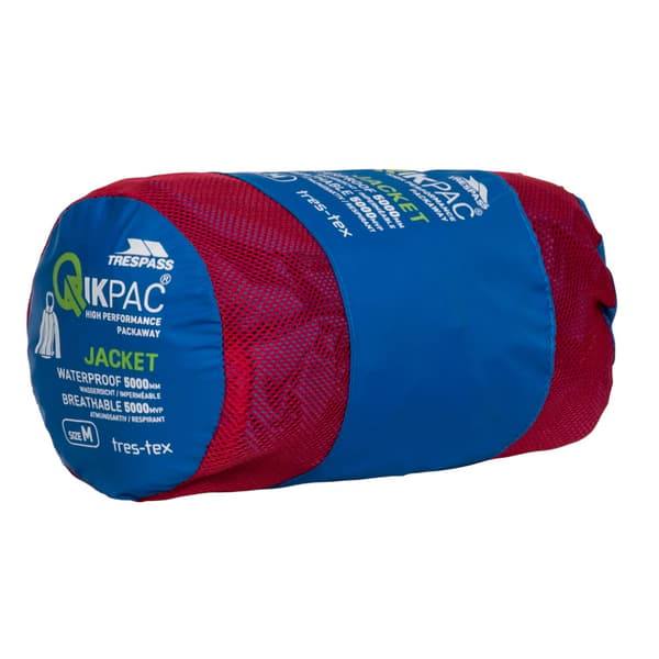 Trespass Qikpac X Unisex Packaway Jacka S Blå Blue S