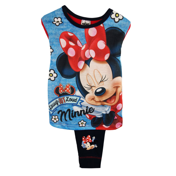 Disney Musse & Vänner Girls Minnie Mouse Topp och underdel Pyja Navy/Red 5-6 Years