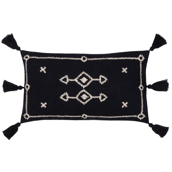 Yard Folis broderad kuddfodral 30cm x 50cm svart Black 30cm x 50cm