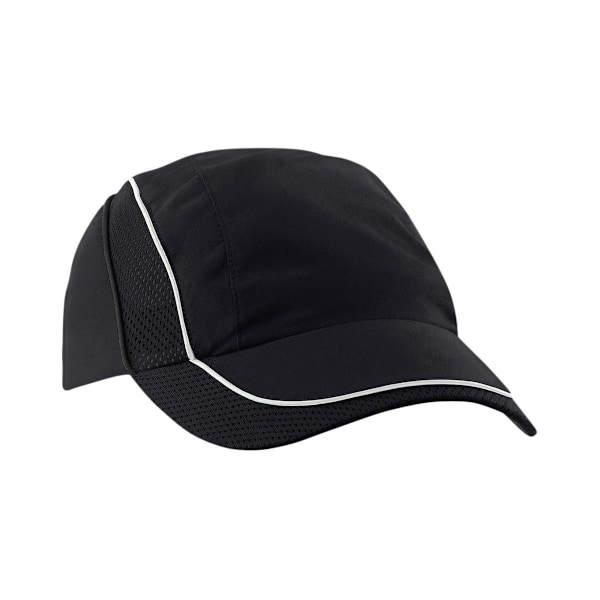Beechfield Coolmax Mesh Panel Cap One Size Svart Black One Size