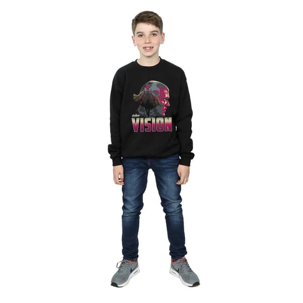Marvel Boys Avengers Infinity War Vision Karaktär Sweatshirt 5 Black 5-6 Years