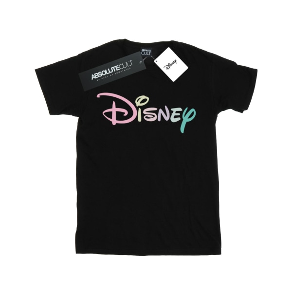 Disney T-shirt för damer/damer Pastelllogotyp Pojkvän i bomull 4XL B Black 4XL