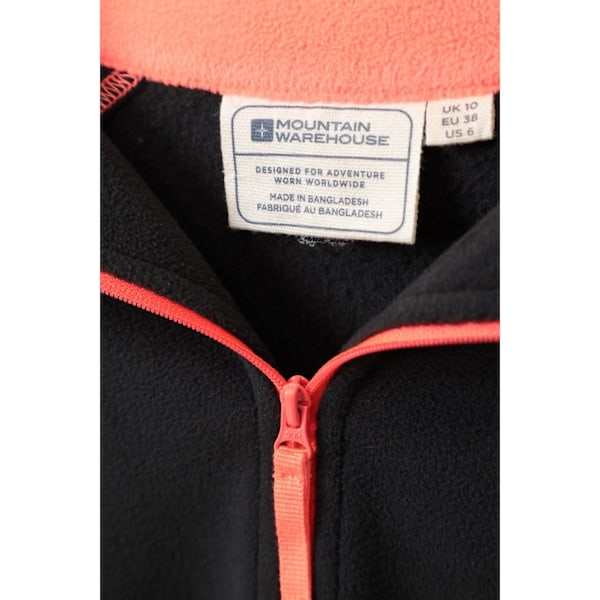 Mountain Warehouse Montana Halvzip Fleece Topp för Kvinnor/Dam 20 Jet Black 20 UK