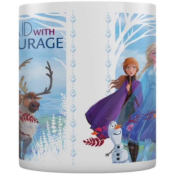 Frozen II Mugg med Ledarskap och Mod, One Size, Vit/Blå White/Blue One Size